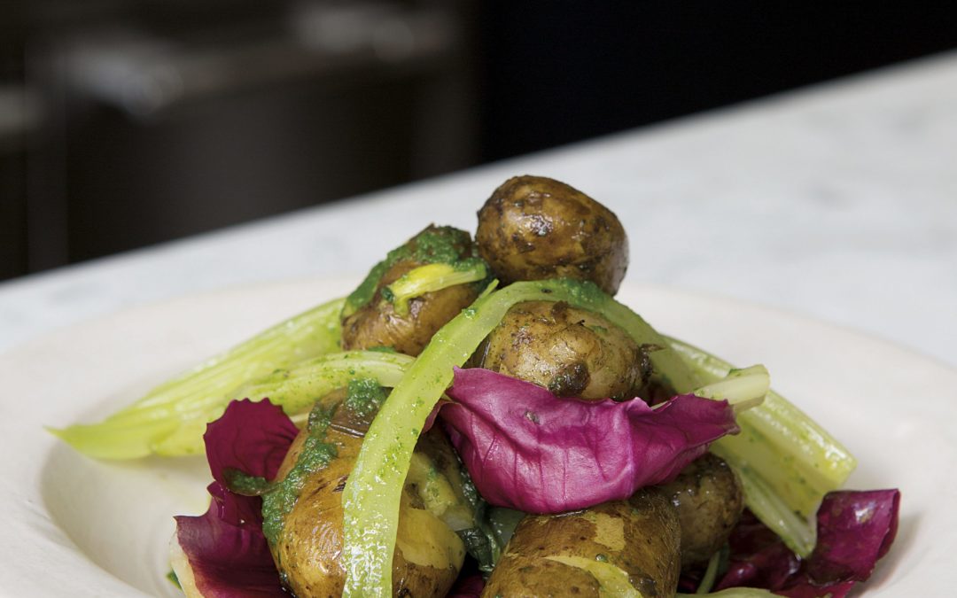 Monthly Recipe/ New Season’s Potatoes with Lovage Oil