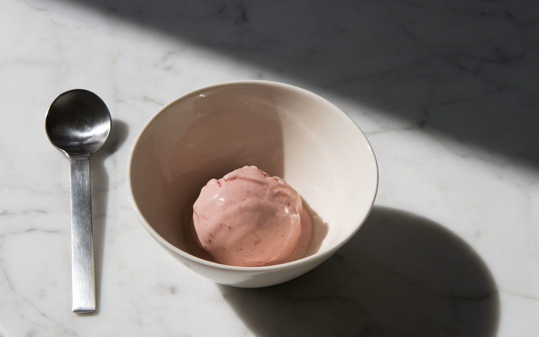 Monthly Recipe/Skye Gyngell’s Roasted Strawberry and Balsamic Ice Cream